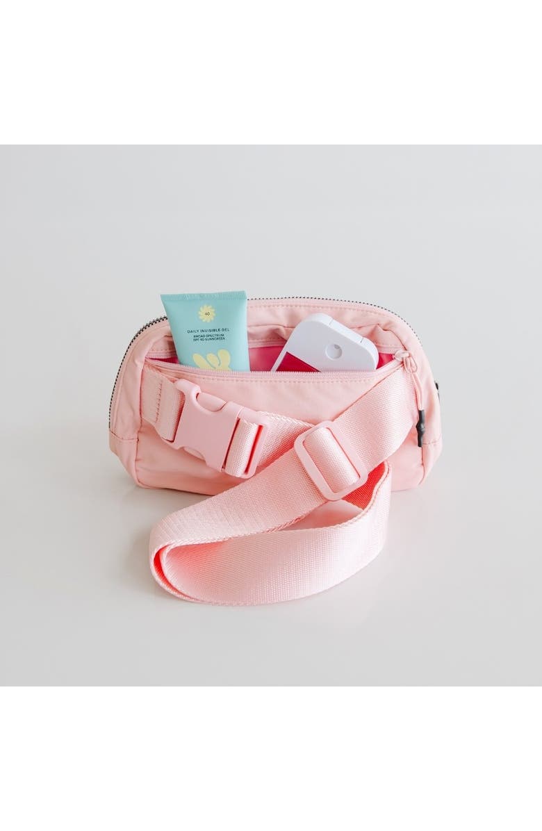 Sweet Wink Cherry Bow Patch Belt Bag, Alternate, color, Light Pink