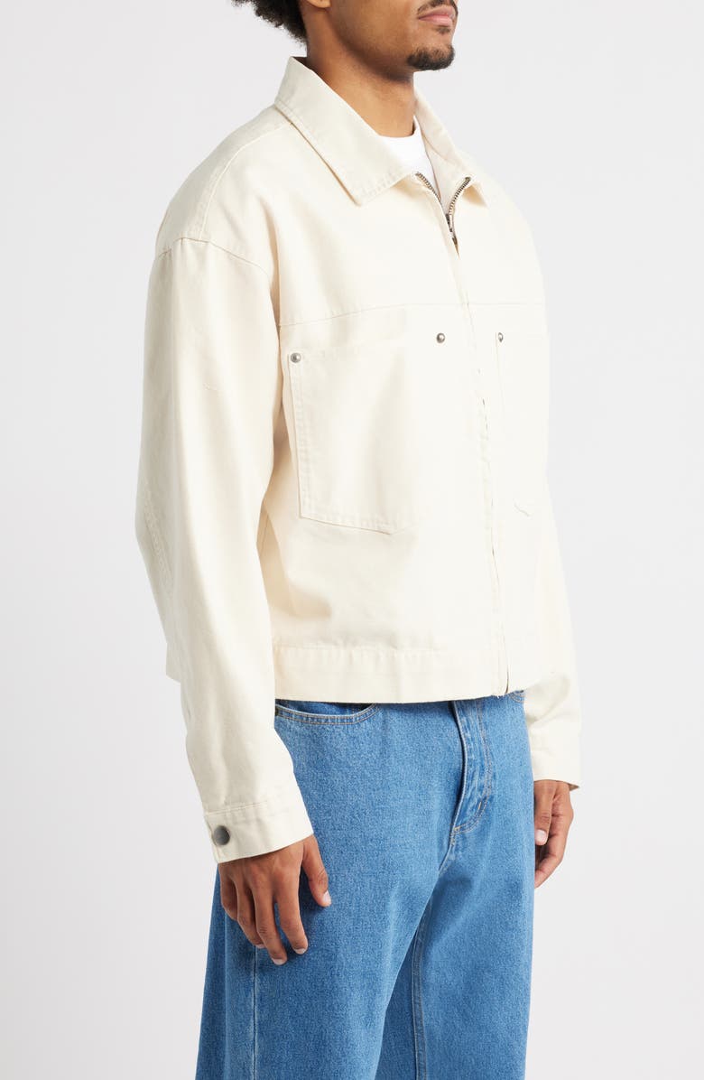 PacSun Dean Stud Detail Cotton Jacket, Alternate, color, Cream