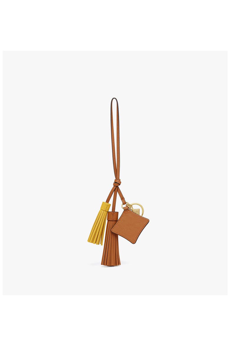 Leather Tassel Charm, Alternate, color, Cognac