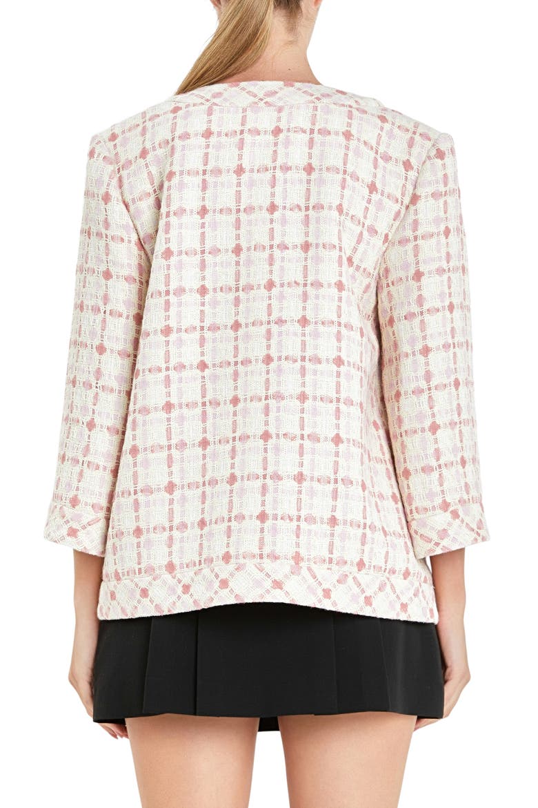 Boxy Tweed Jacket, Alternate, color, IVORY/ PINK MULTI
