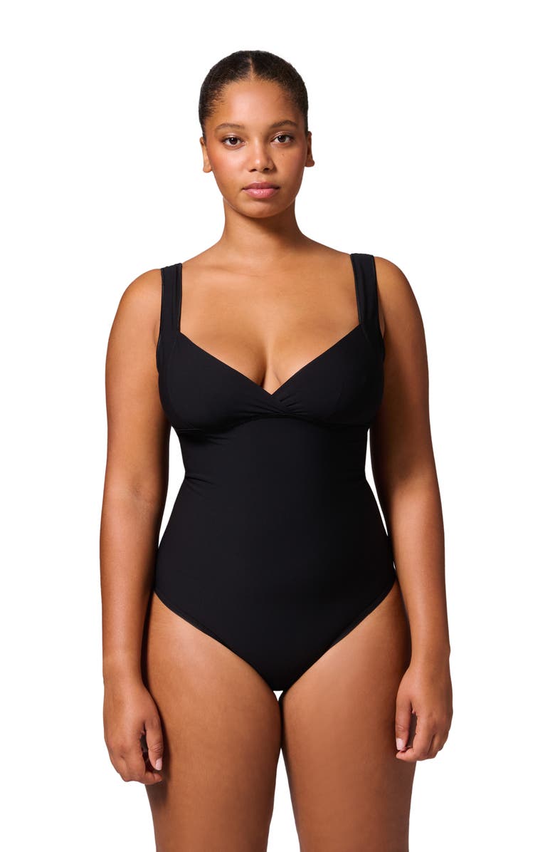 Simone Perele Story Shaper Bodysuit, Alternate, color, Black