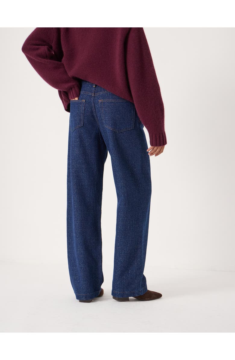 Hush Romy Wide Leg Lurex Jeans, Alternate, color, Indigo Gold