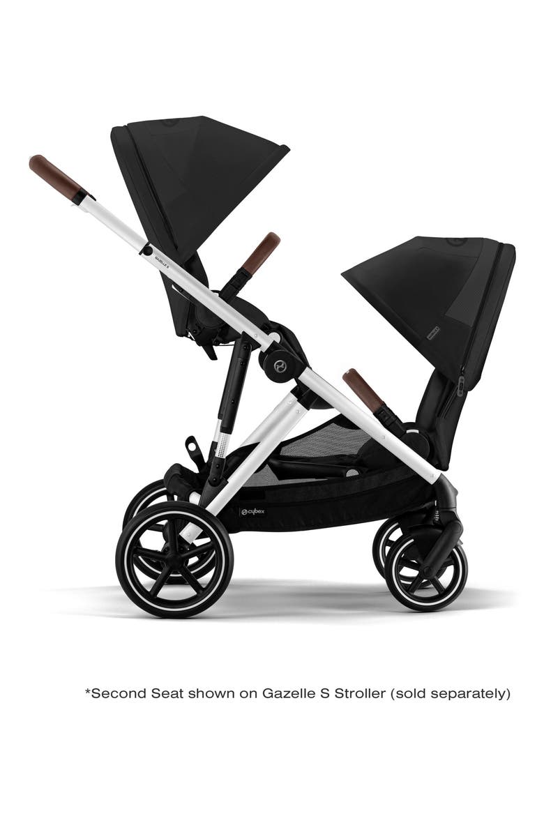 Gazelle S Second Seat, Alternate, color, MOON BLACK