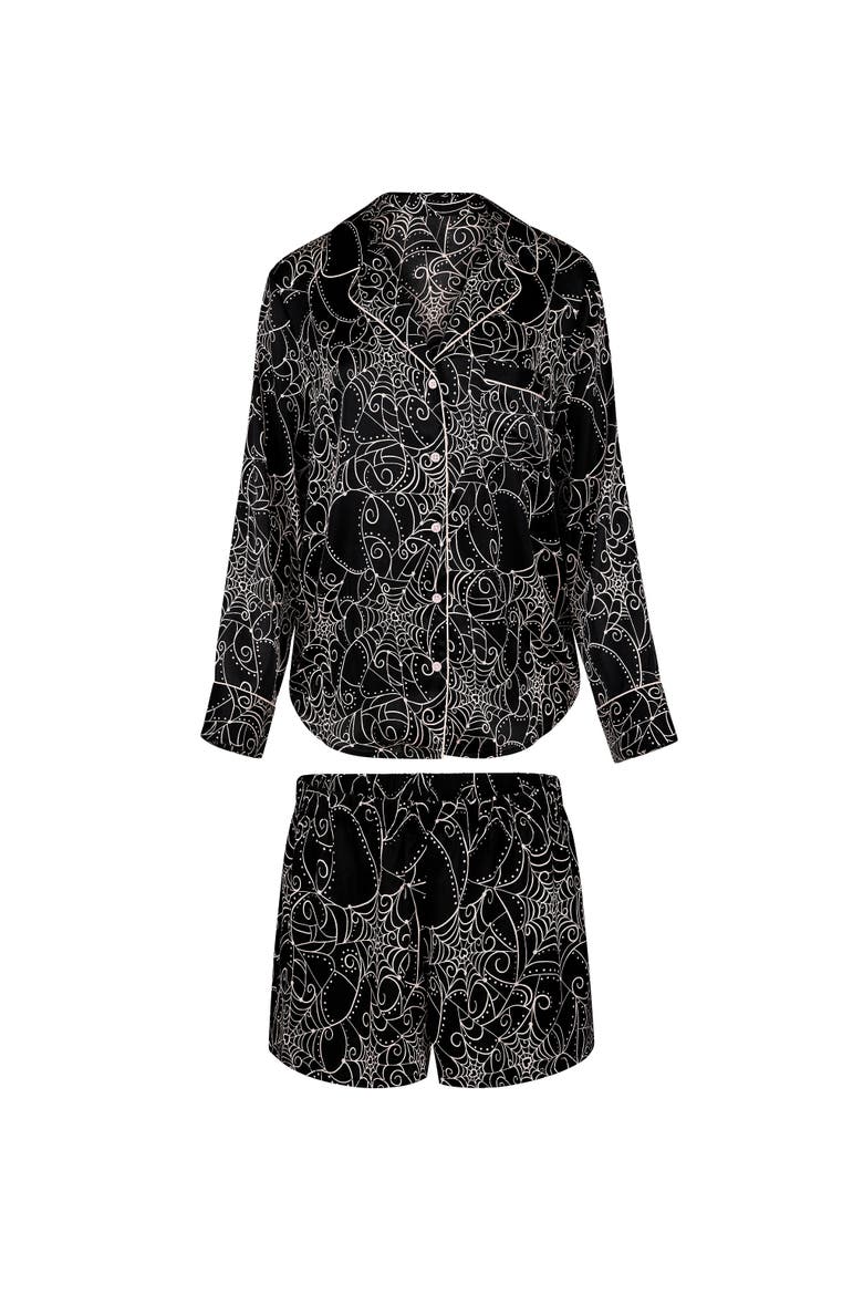 Sammi Pajama Set, Alternate, color, Novelty black