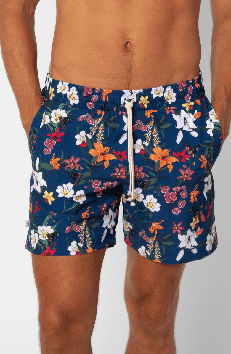 LEISURE LAB Coastal Bloom Swim Trunk, Main, color, 