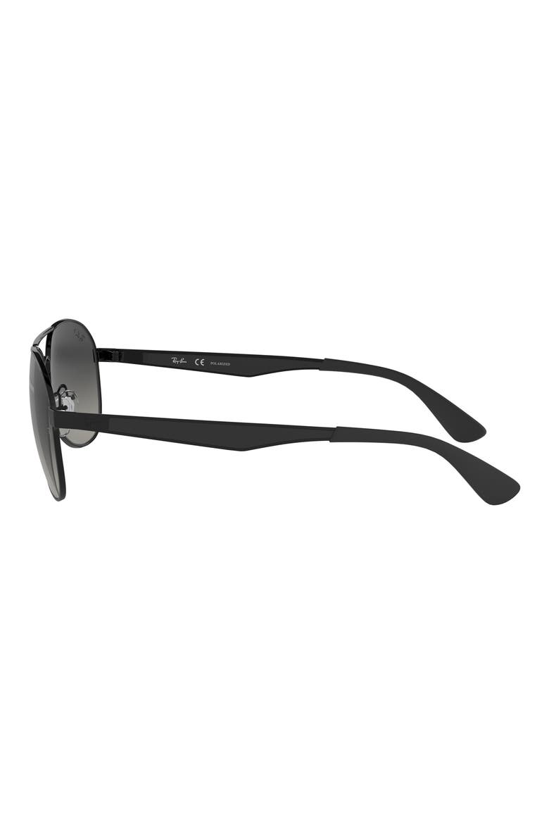 Unisex 58mm Gradient Aviator Sunglasses, Alternate, color, BLACK