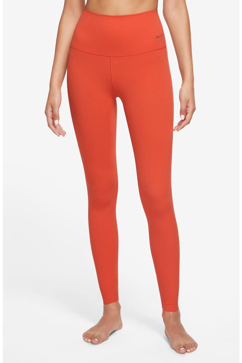 Zenvy Gentle-Support High-Waisted 7/8 Leggings, Main, color, 633 PICRED/BLACK