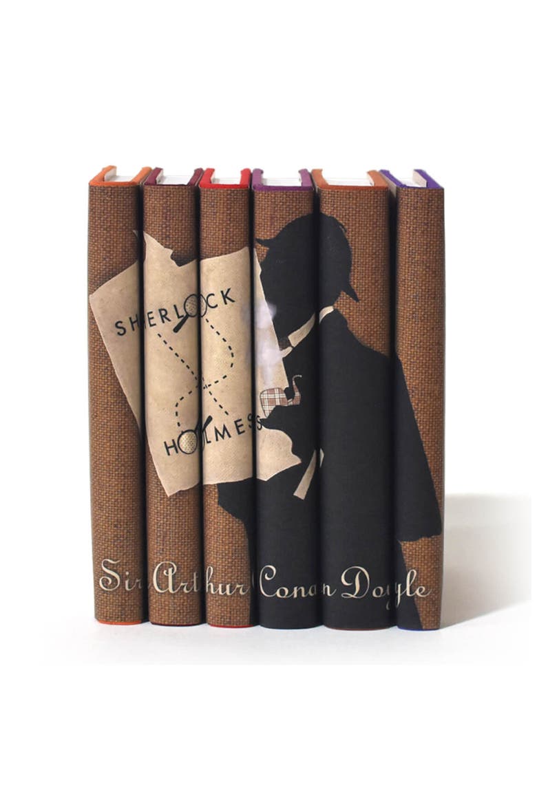 Sherlock Holmes Book Set, Main, color, Brown