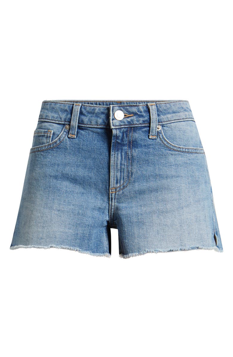 BP. Festival Fray Hem Denim Shorts, Alternate, color, Western Wash