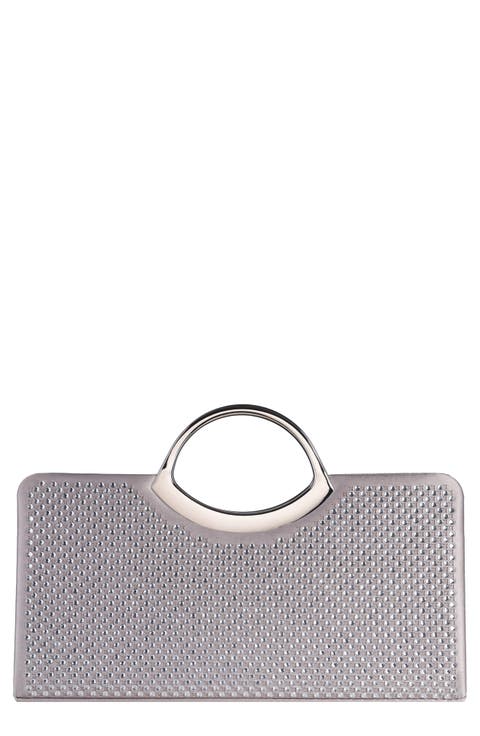 Tango Rhinestone Satin Clutch