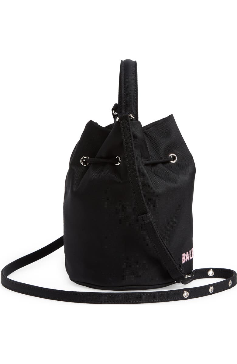 Balenciaga Extra Small Wheel Logo Bucket Bag, Alternate, color,