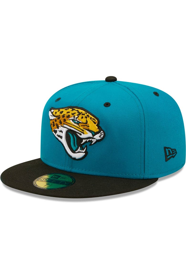 Men's New Era  Teal/Black Jacksonville Jaguars Flipside 2Tone 59FIFTY Fitted Hat, Main, color, Teal
