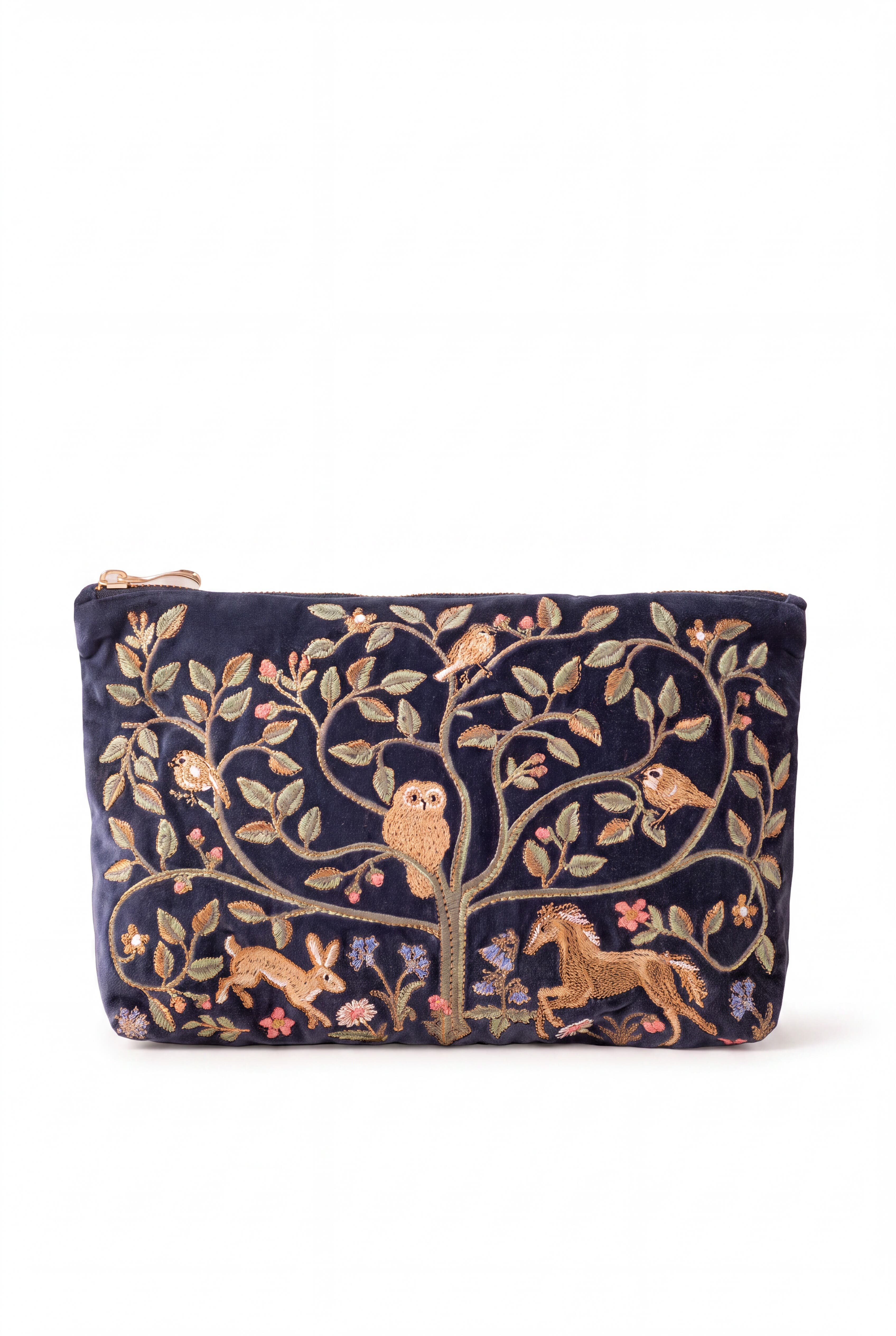 Tree of Life Everyday Pouch, Main, color, Indigo