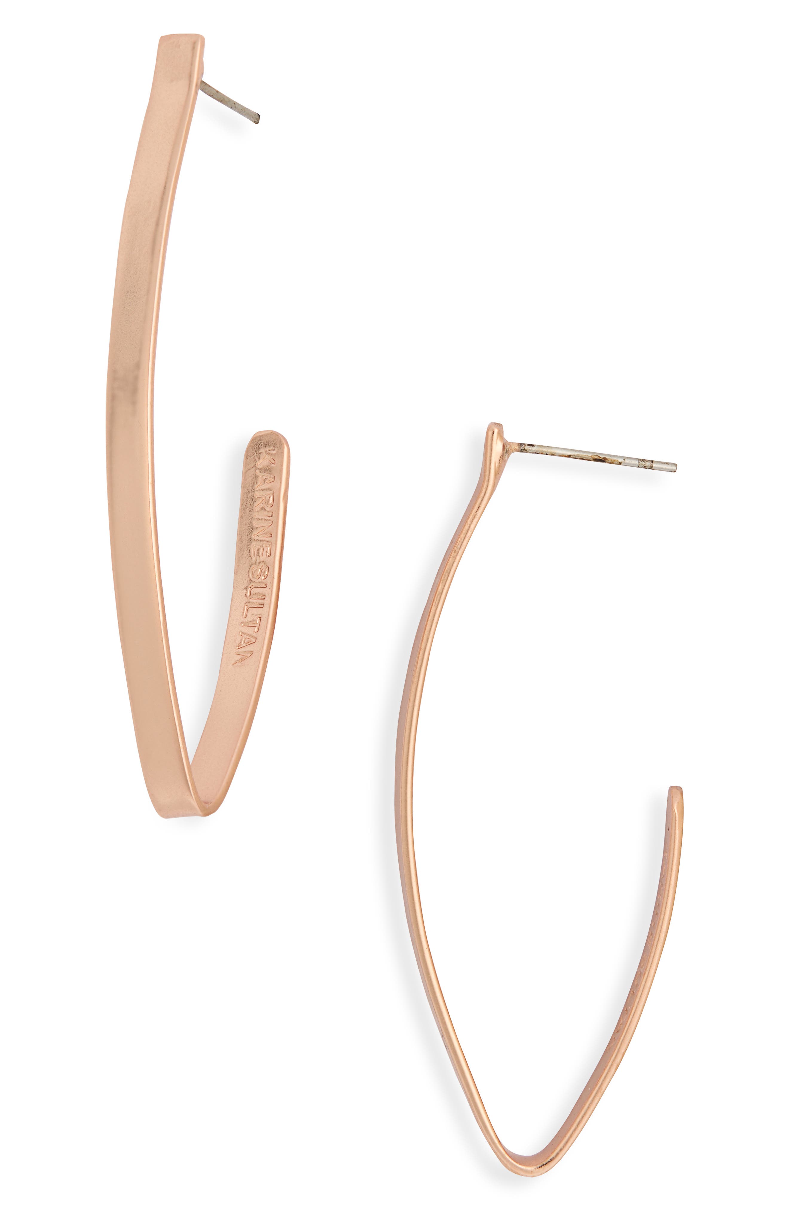 Karine Sultan Wishbone Hoop Earrings