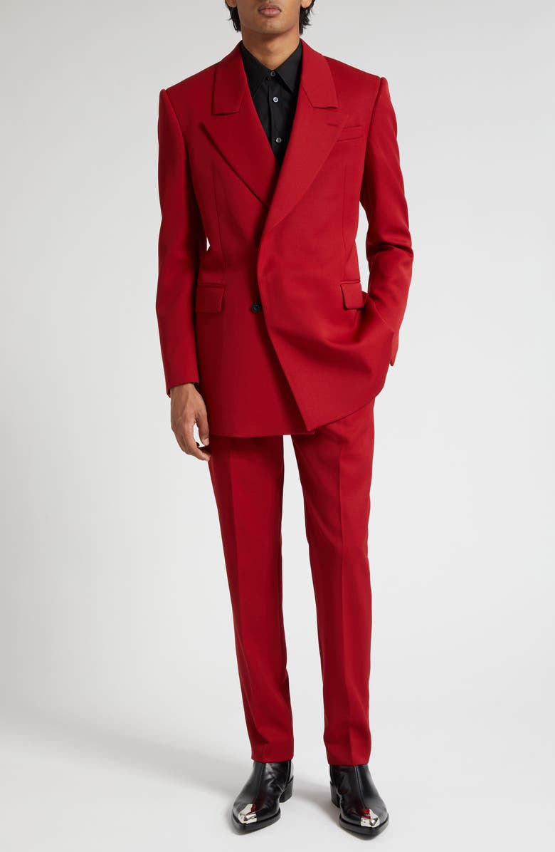 McQueen Horizontal Wool Blazer, Alternate, color, 
