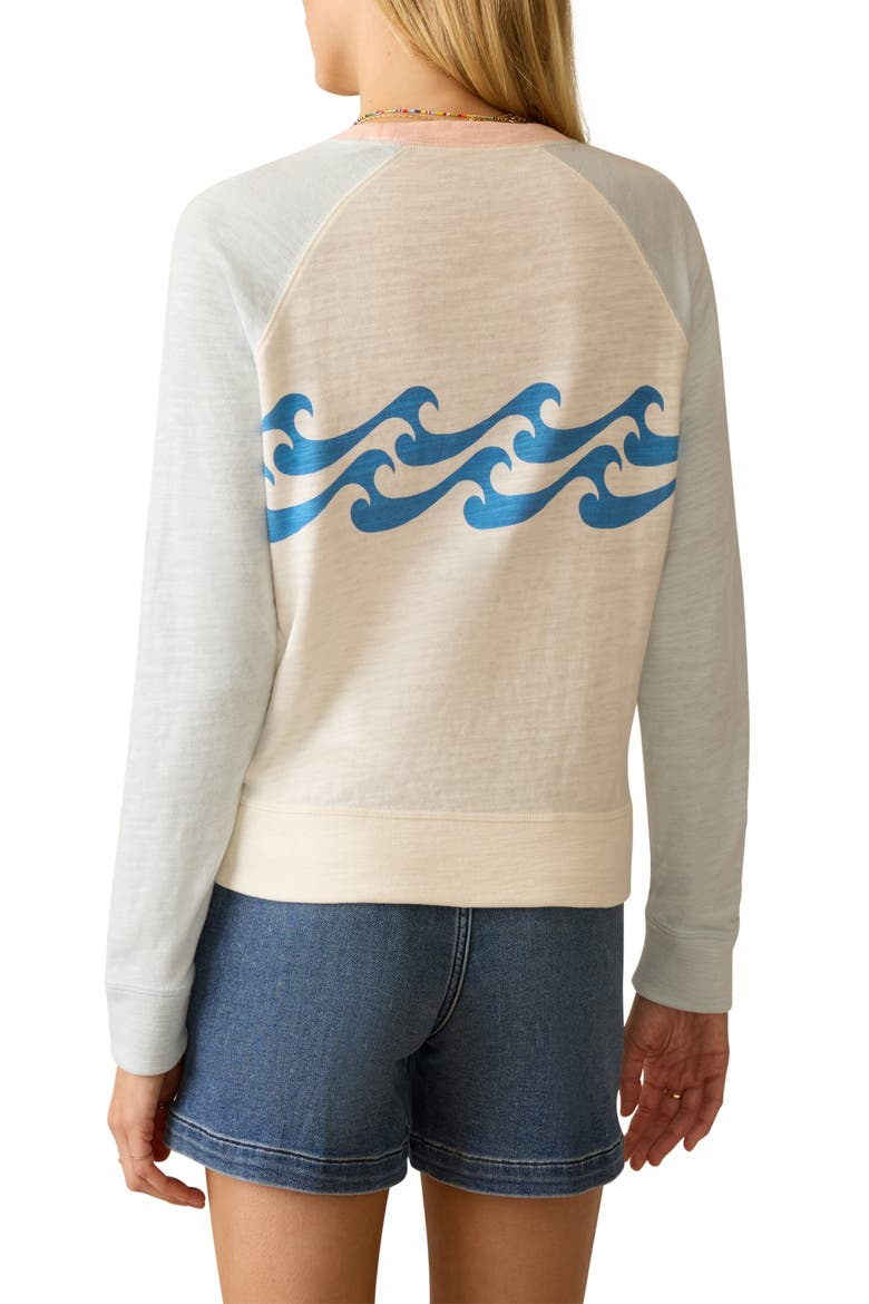 Wave Sunwashed Organic Cotton Slub Pullover, Alternate, color, WAVE BREAKER