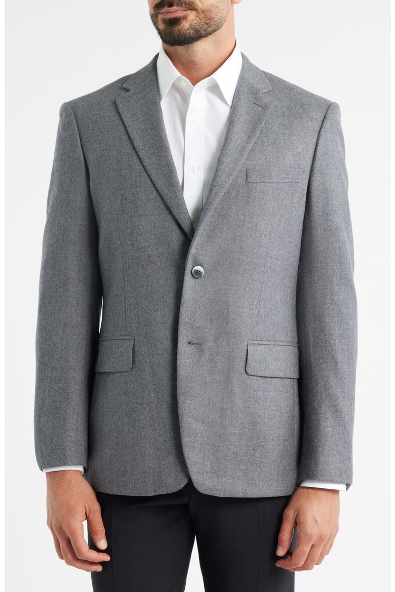 Grey Mélange Wool Sport Coat, Alternate, color, GREY
