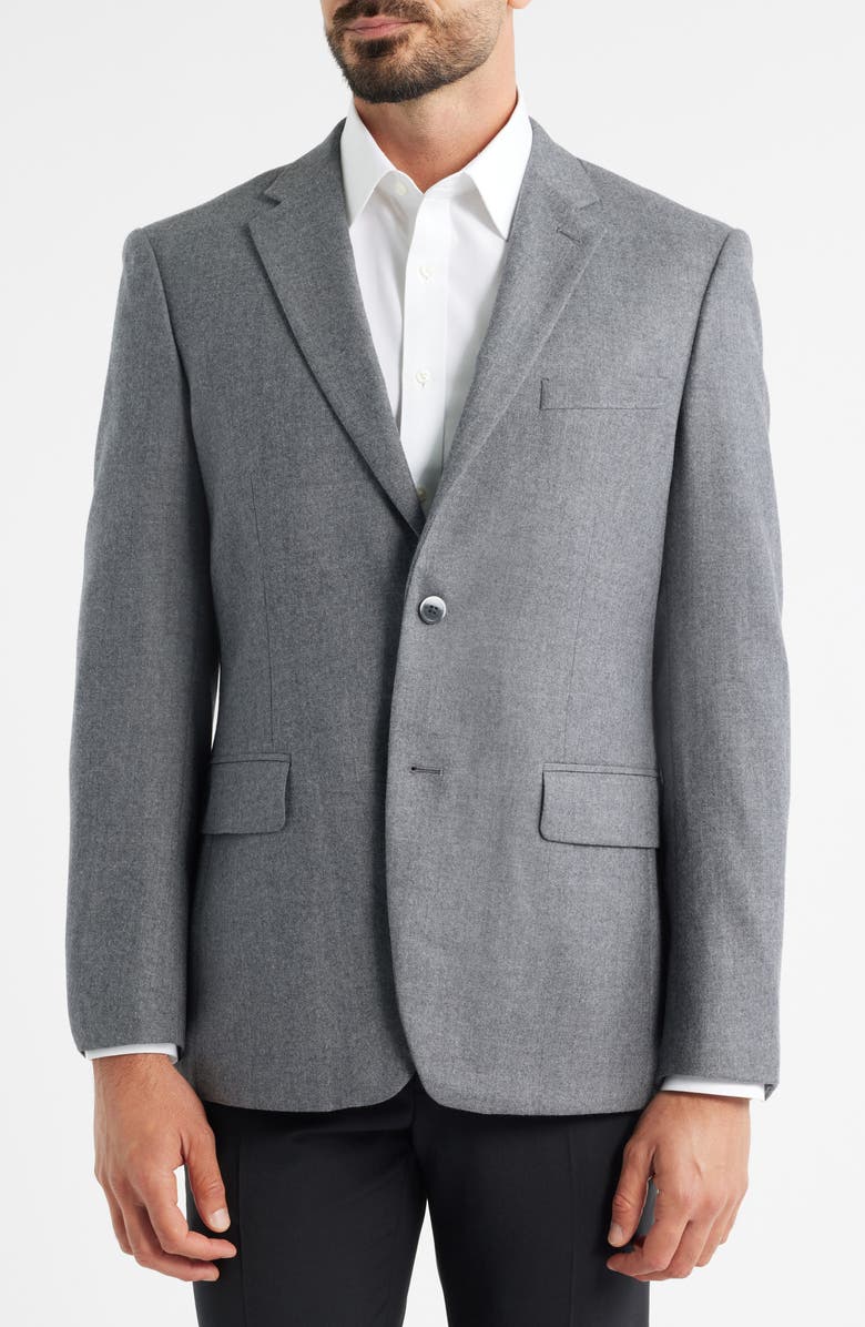 DANIEL HECHTER Grey Mélange Wool Sport Coat, Alternate, color, Grey