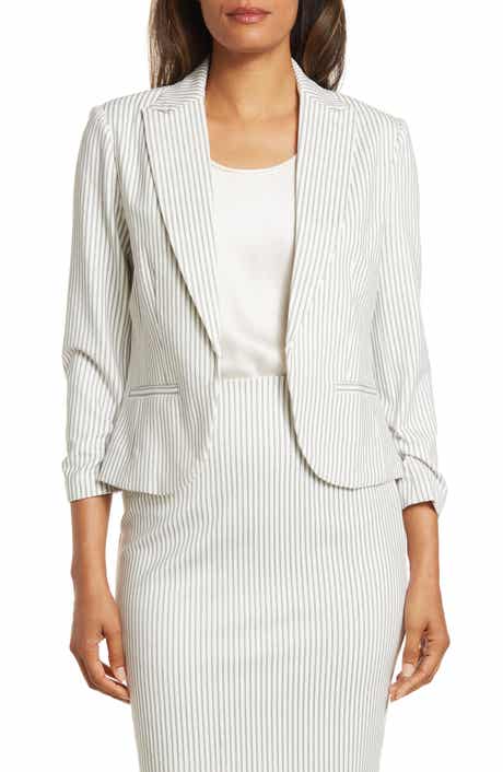 Amanda & Chelsea Amanda and Chelsea 3/4 Ruched Blazer