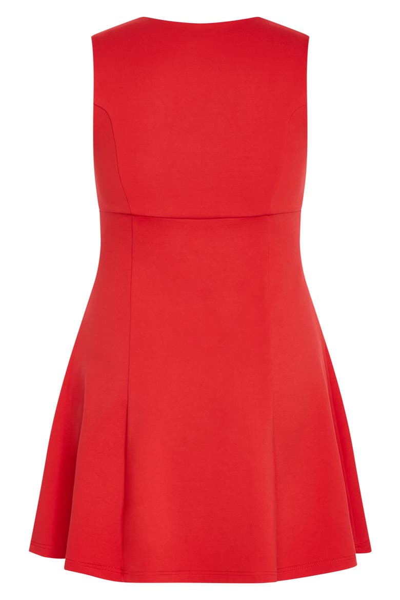 Bree Fit & Flare Dress, Alternate, color, RED