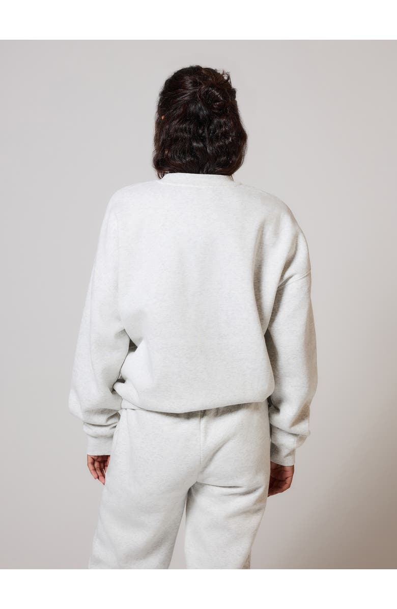 LOVALL Oversized Long Sleeve Sweatshirt, Alternate, color, Light Grey Marl