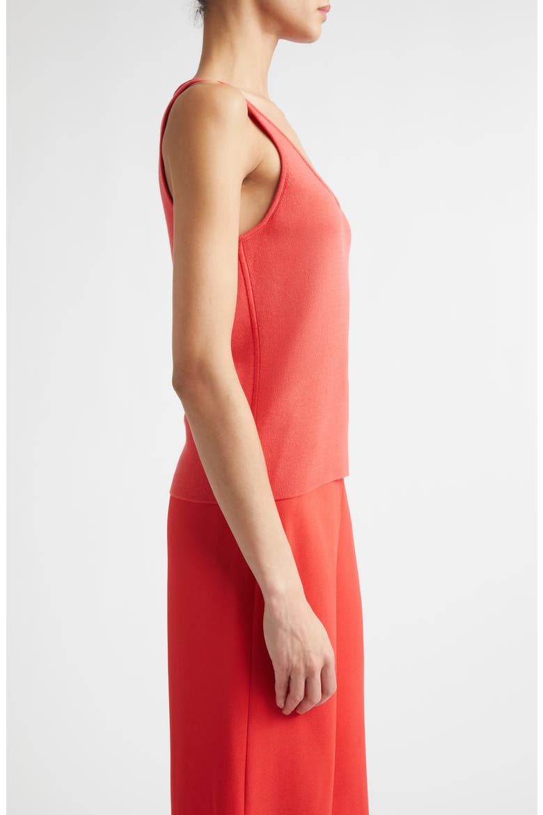 Silk & Cotton Sweater Tank, Alternate, color, DEEP CORAL