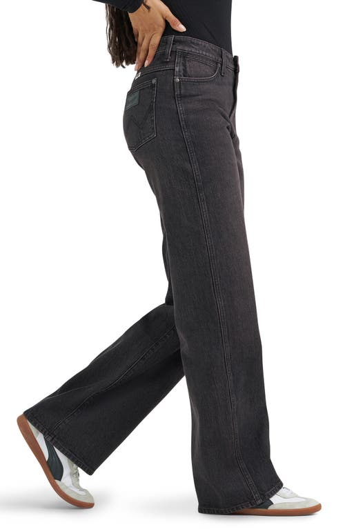 Wrangler High Waist Loose Straight Leg Jeans In Black