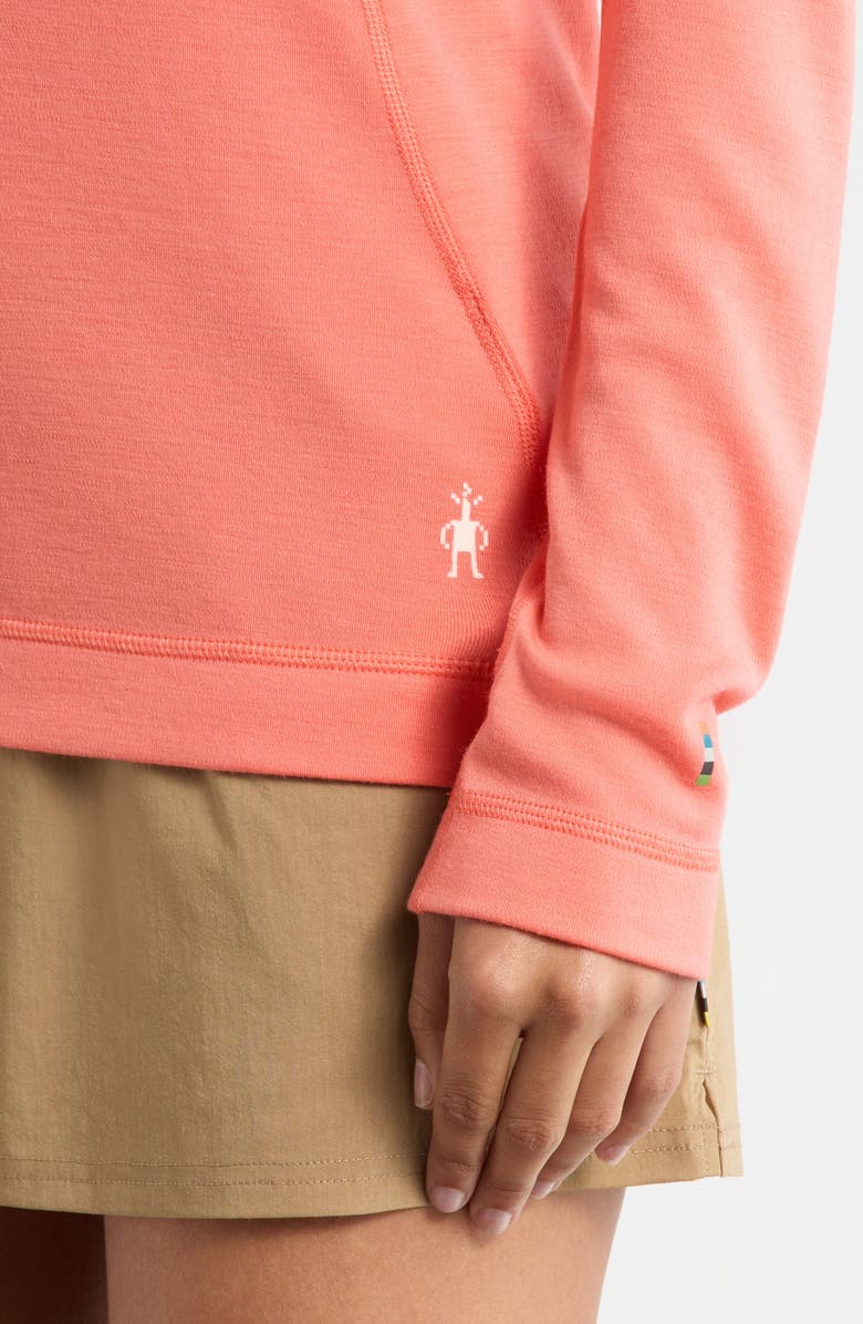 Smartwool Classic Thermal Merino Base Layer Long Sleeve Top, Alternate, color, Coral Reef