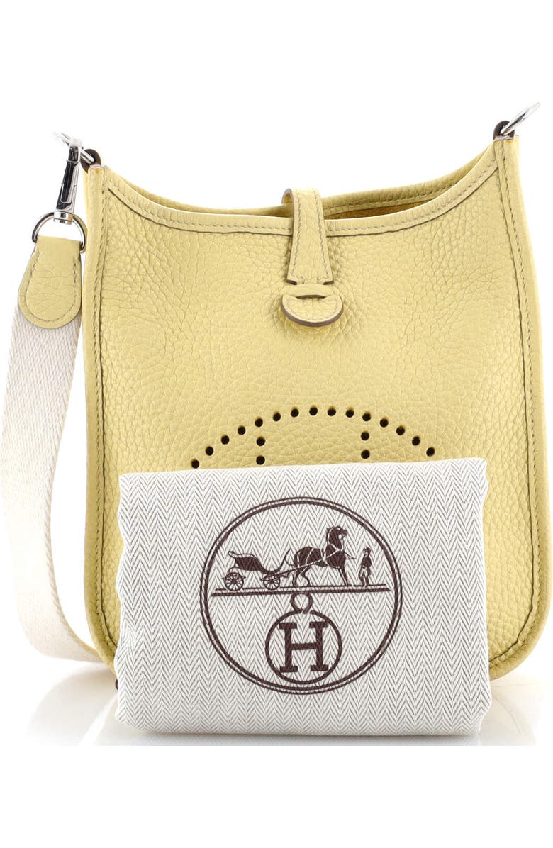 Pre-Owned Hermes Evelyne Bag Gen III Clemence TPM, Alternate, color, Jaune Poussin