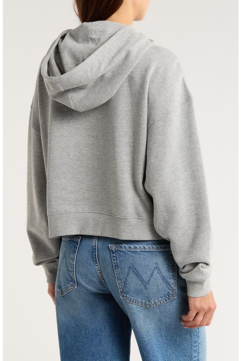 Embroidered Bow Cropped Hoodie, Alternate, color, HEATHER GREY