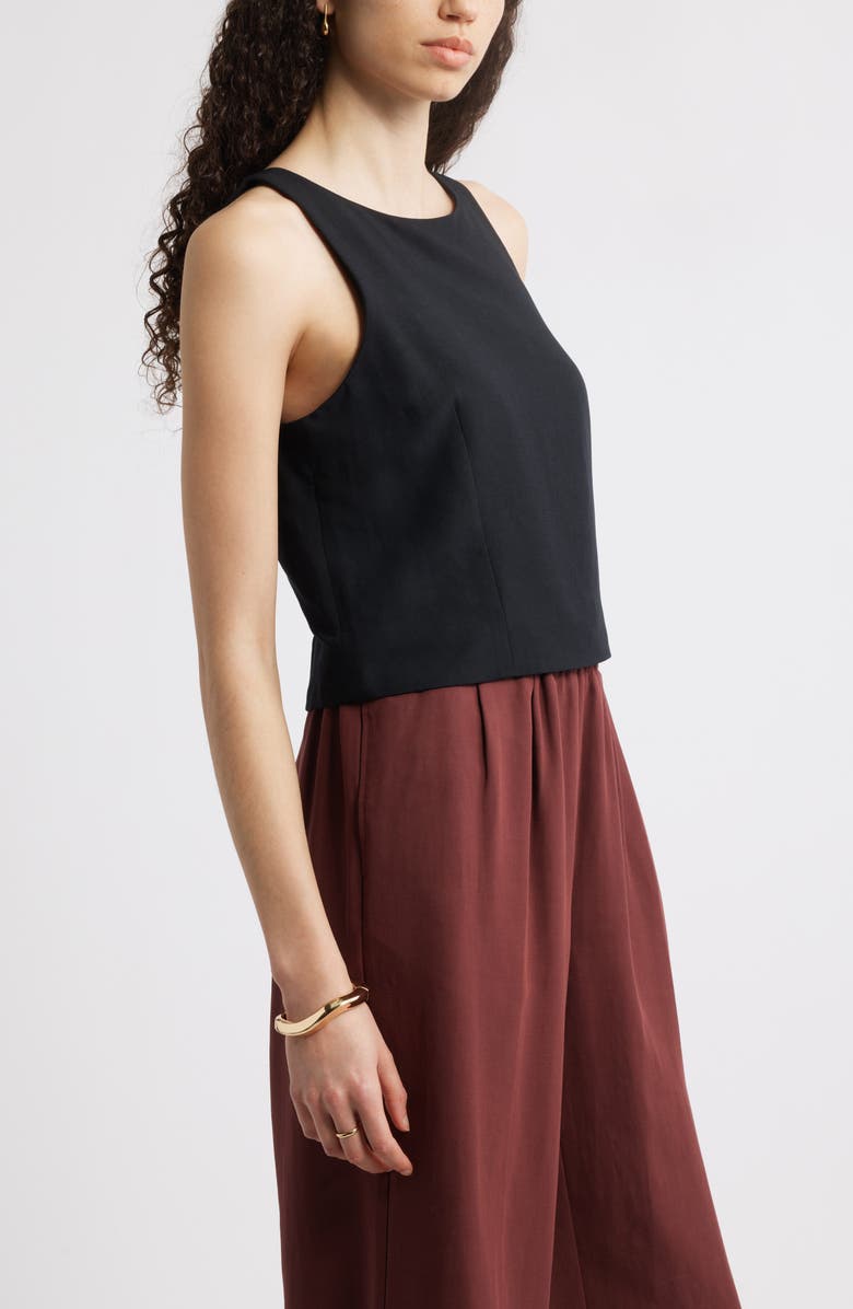 Nordstrom Sleeveless Top, Alternate, color, Black