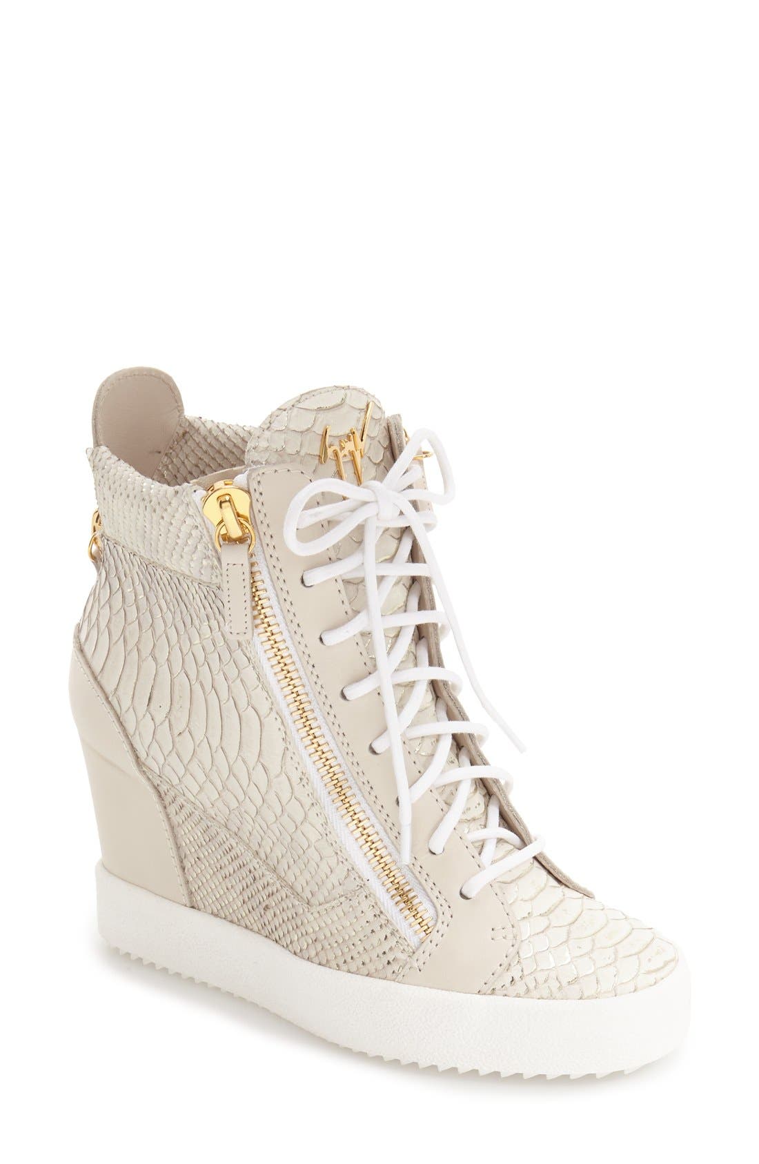 Giuseppe Zanotti Ofelia Wedge Sneaker, Main, color, 