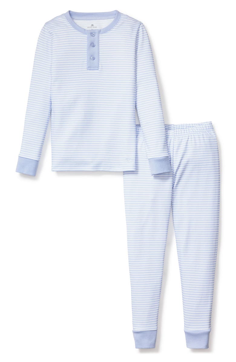 Petite Plume Kids' Fitted Pima Cotton Pajamas, Main, color, Blue