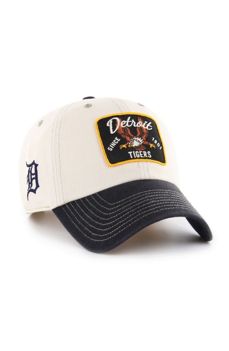 '47 Men's '47  Natural/Black Detroit Tigers Keepsake Collection Clean Up Adjustable Hat, Main, color, Natural