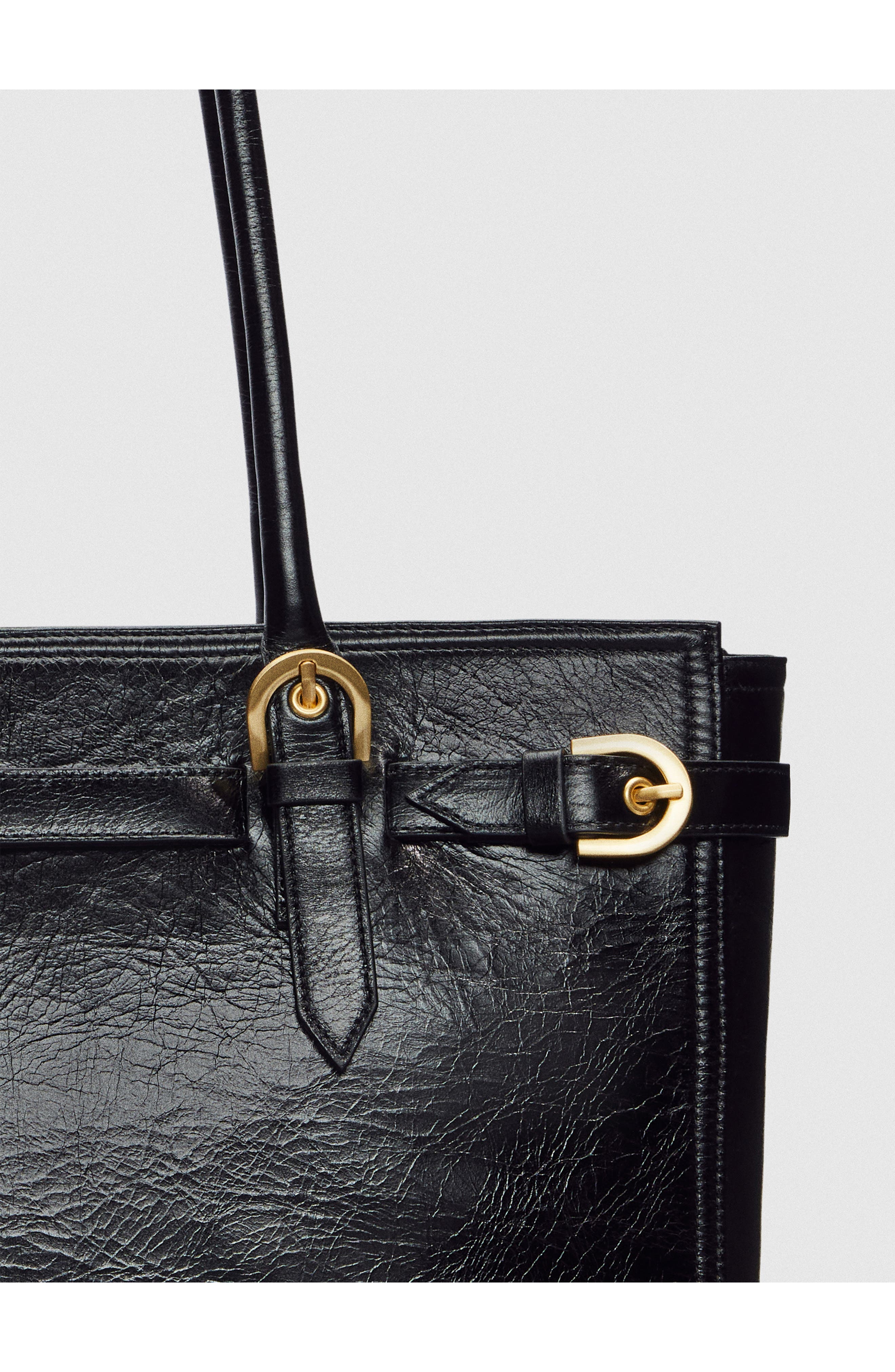 Beatrice Leather Tote, Alternate, color, BLACK LEATHER