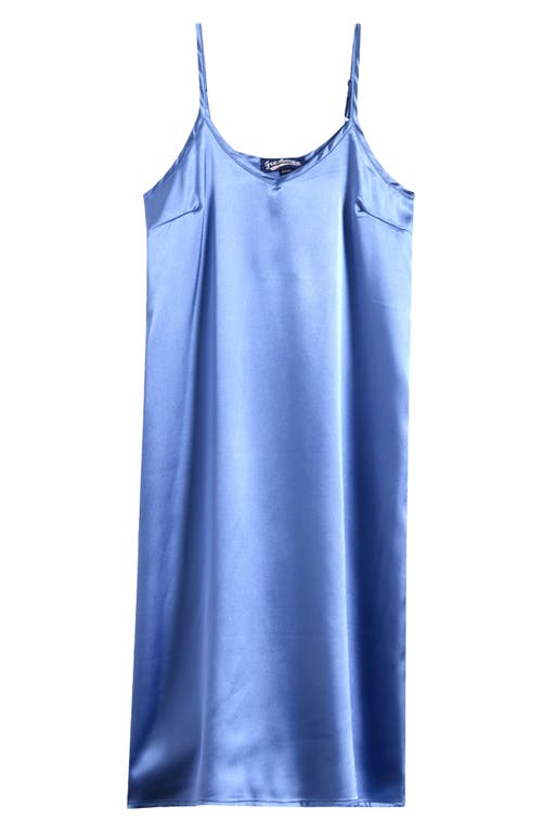 Shop Freshman Kids' Satin Slipdress & Sweater Set In Grape Mist