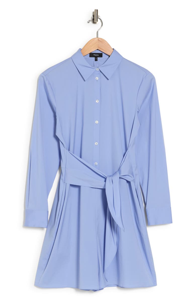 Theory Front Tie Long Sleeve Romper, Alternate, color, 