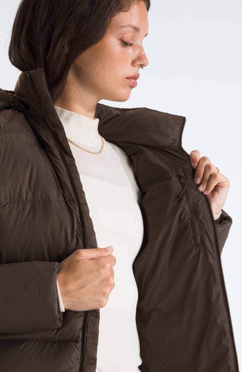 The North Face Hydrenalite<sup>™</sup> City 600 Fill Power Down Hooded Parka, Alternate, color, Smokey Brown