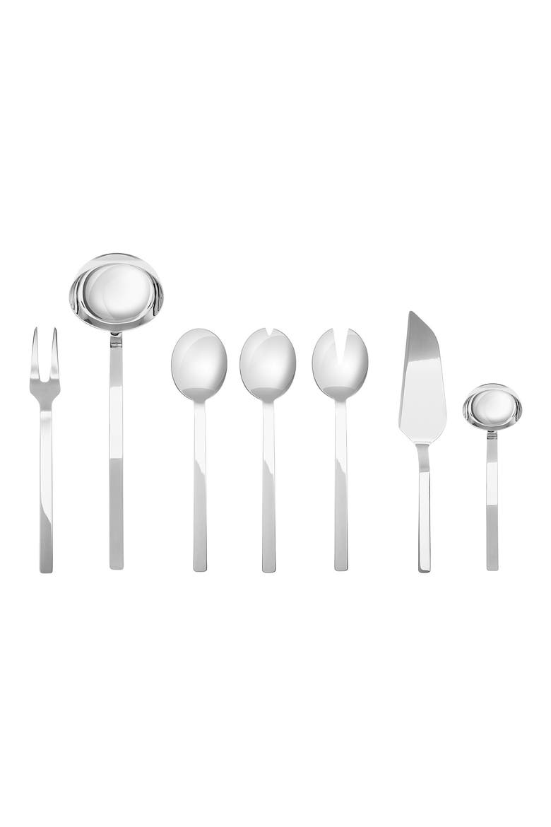 Stile 7-Piece Place Serving Set, Main, color, STAINLESS STEEL