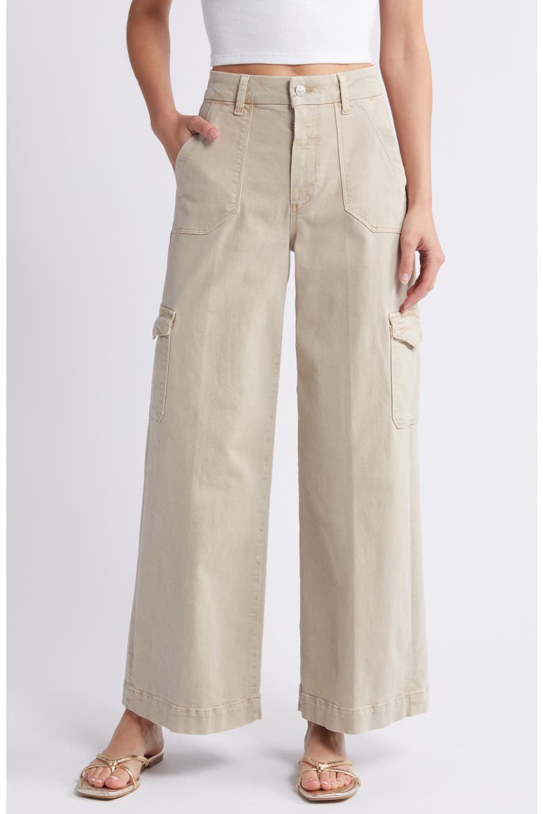 Harper Wide Leg Cargo Jeans, Main, color, VTSOFTSAND