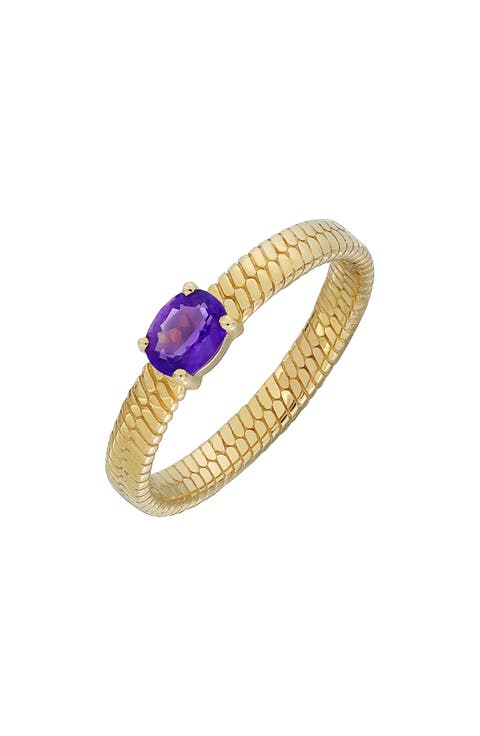 18K Gold Oval Stone Ring (Nordstrom Exclusive)