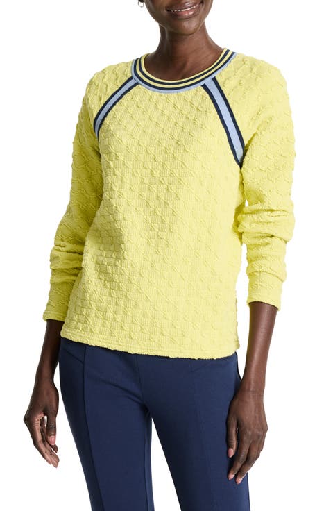 Textured Tipped Sweatshirt