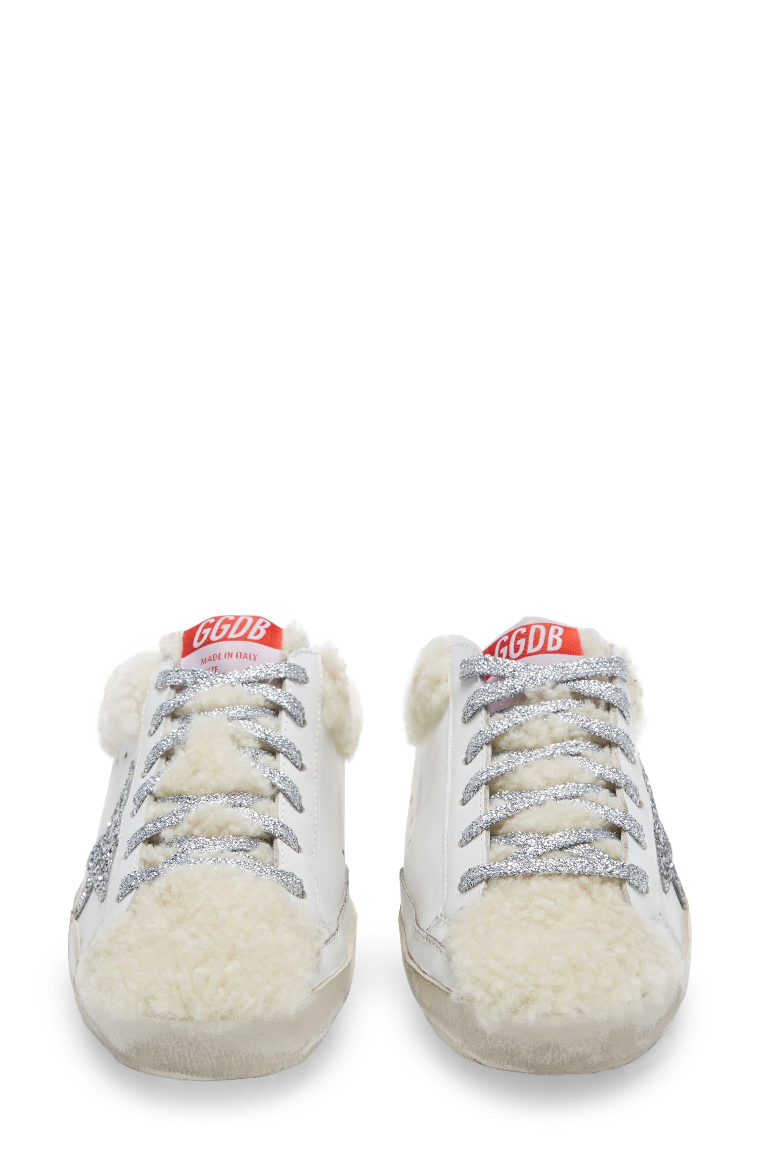Golden Goose Super-Star Sabot Genuine Shearling Sneaker, Alternate, color, 