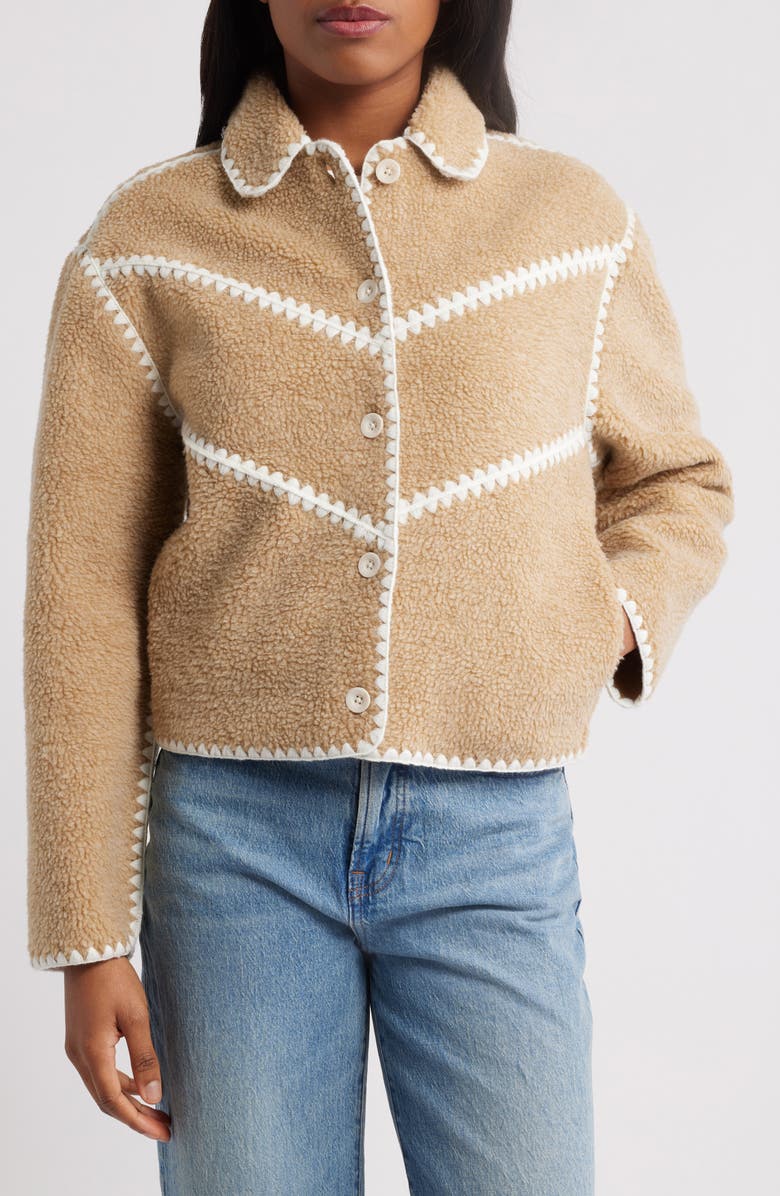 UGG<sup>®</sup> Ellison Whipstitch Detail Jacket, Alternate, color, Sdht