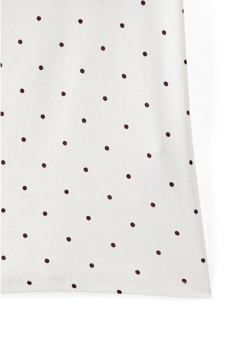 Cotton On Kids Kid's Fitted Essential Raya Square Neck Tee, Alternate, color, Vanilla Rocky Road Spot