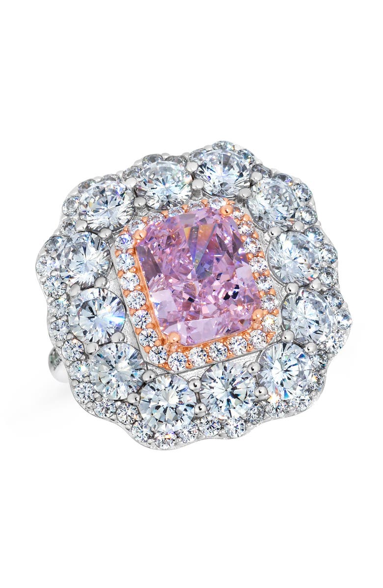 Anna Zuckerman Lucia Brilliante Cocktail Ring, Main, color, Argyle Pink Crystalline