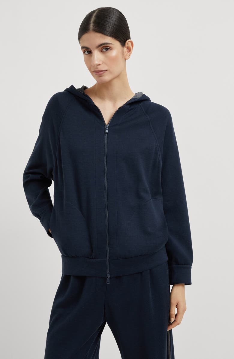 Brunello Cucinelli Interlock sweatshirt, Alternate, color, Night