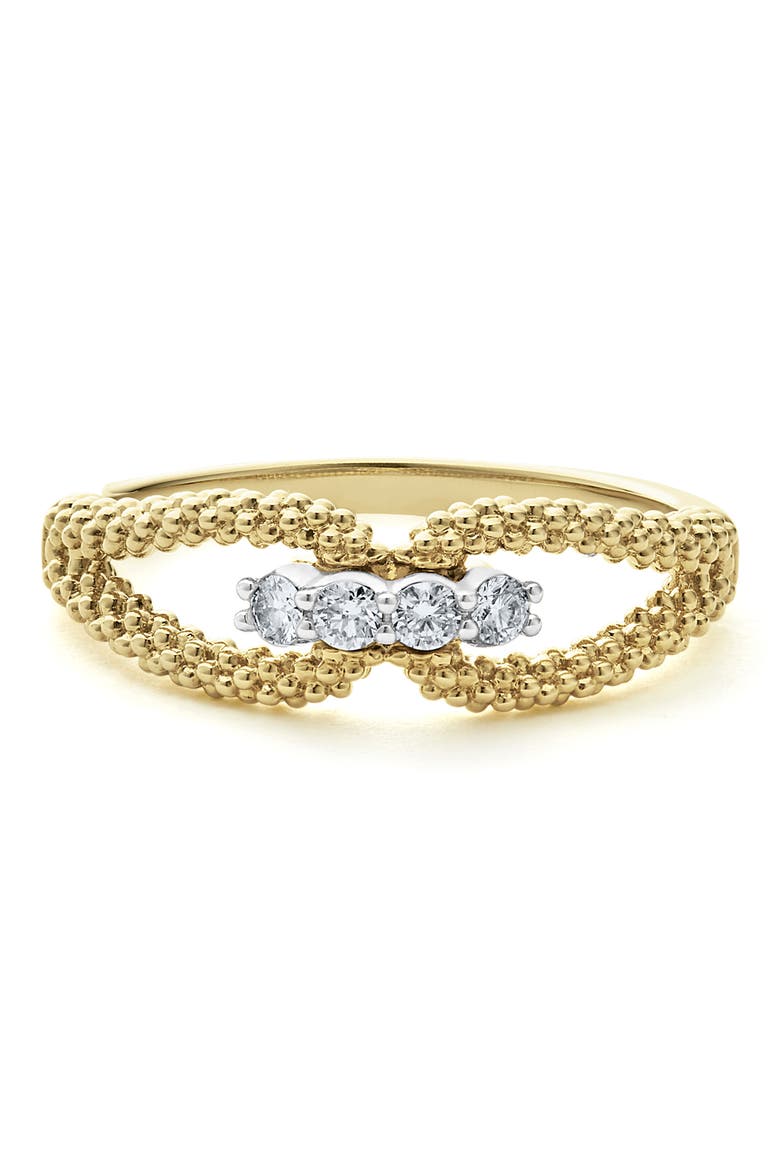 Superfine Signature Caviar Diamond Station Ring, Alternate, color, GOLD DIAMOND