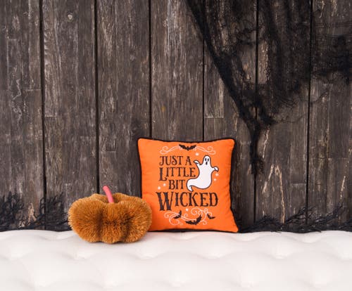 C & F Home C&f Home Ghost Embroidered 100% Cotton Halloween Mini Accent Throw Pillow 10" X 10" In Orange