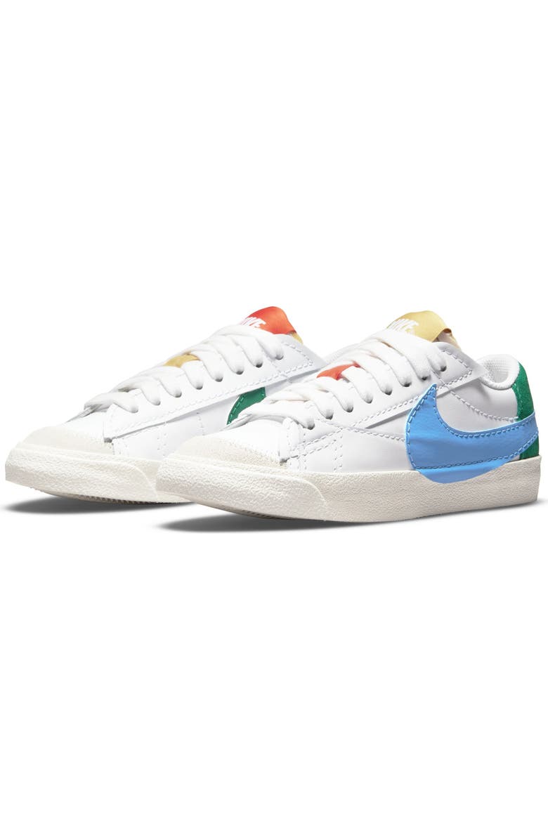 Nike Blazer Low '77 Jumbo Sneaker, Main, color, White/ University Blue/ Gold